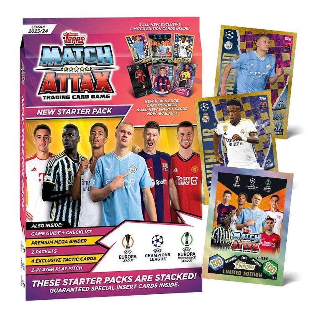 Topps Cards UCL 23/24 Match Attax Starter Pack 43 Cards