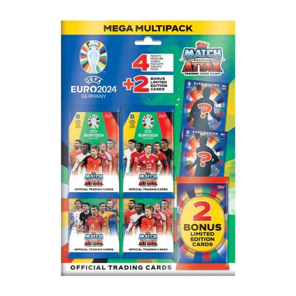 Topps Cards UEFA Euro 24 Match Attax Mega Multipack 34 Cards