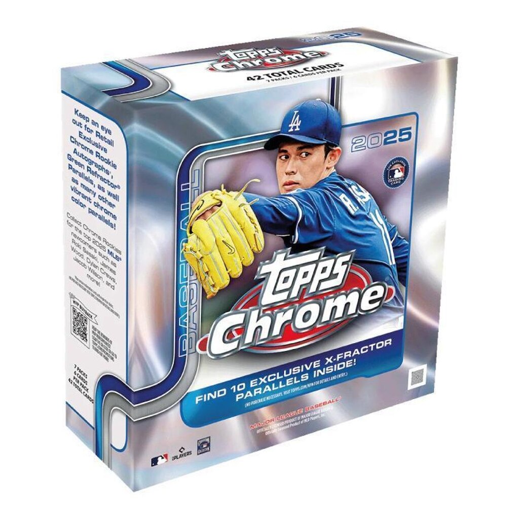 Topps Chrome Cards Baseball 2025 Mega Box - 42 Cards
