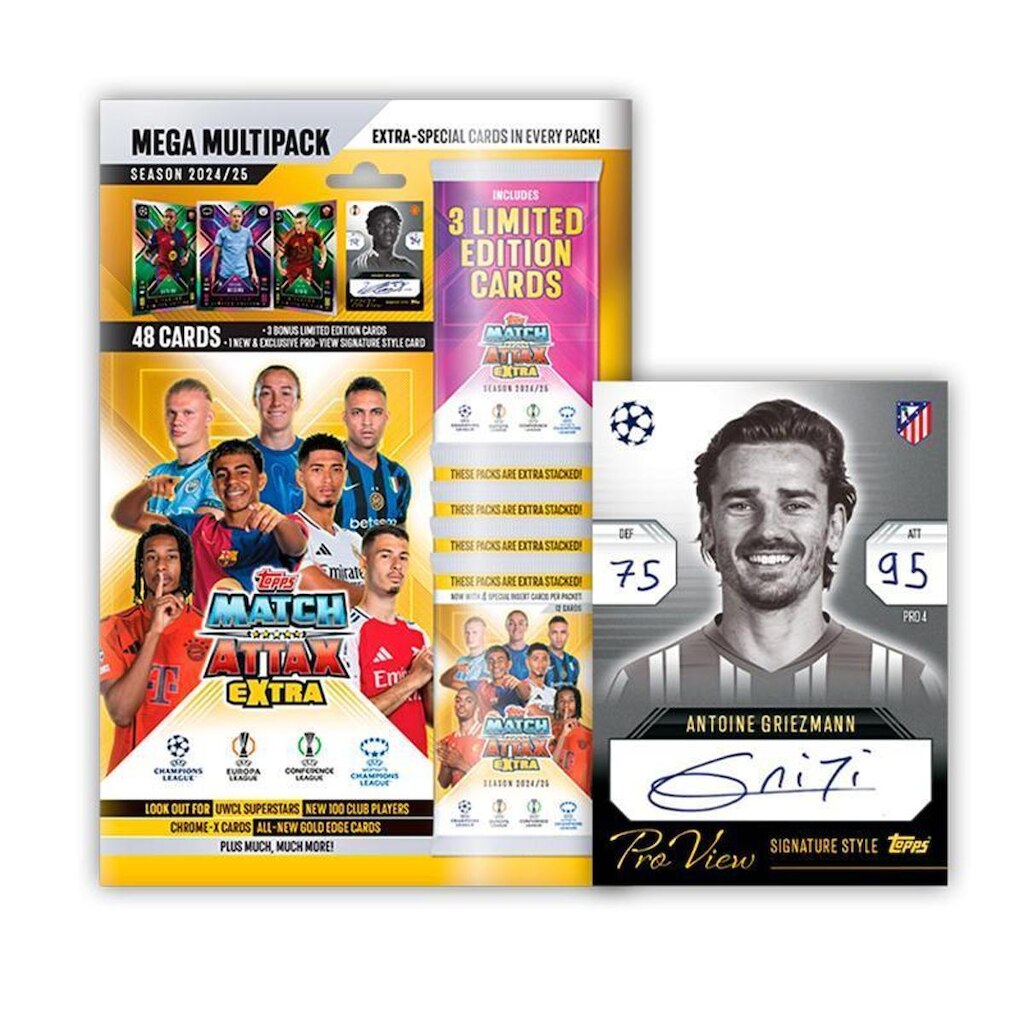 Topps UEFA UCC 2025 Match Attax Extra Mega Multipack 52Cards
