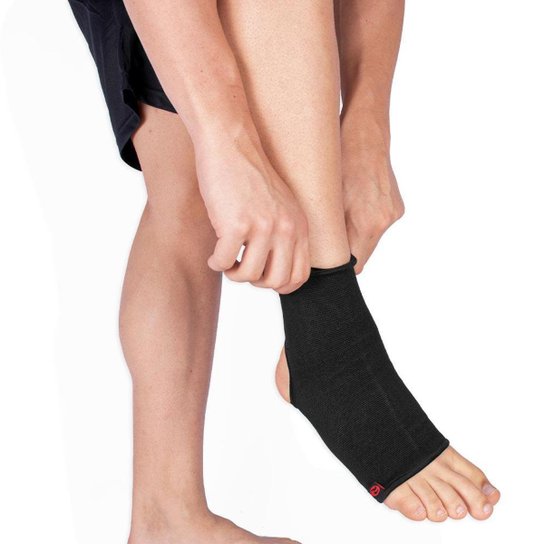 Tornozeleira Elástica Realtex - Preto Menor preço em Tornozeleira Elástica Realtex - Preto