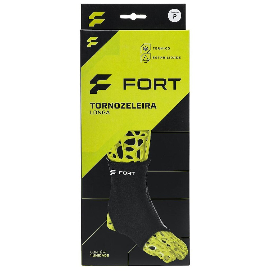 Tornozeleira Fort Neoprene Longa Preta