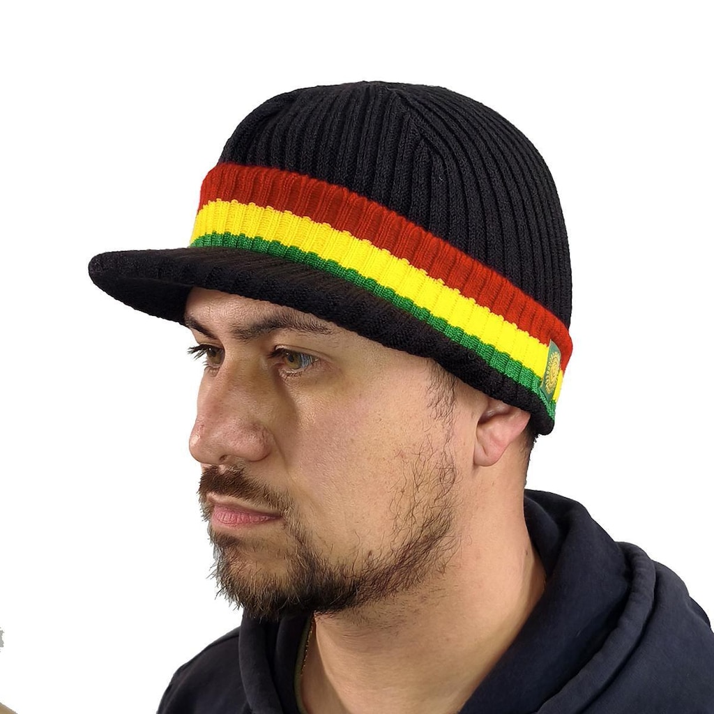 Touca Com Aba Sativa Marinheiro Reggae Preto