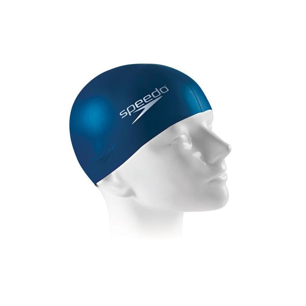 Touca de natação em silicone - flat cap - AZUL ROYAL