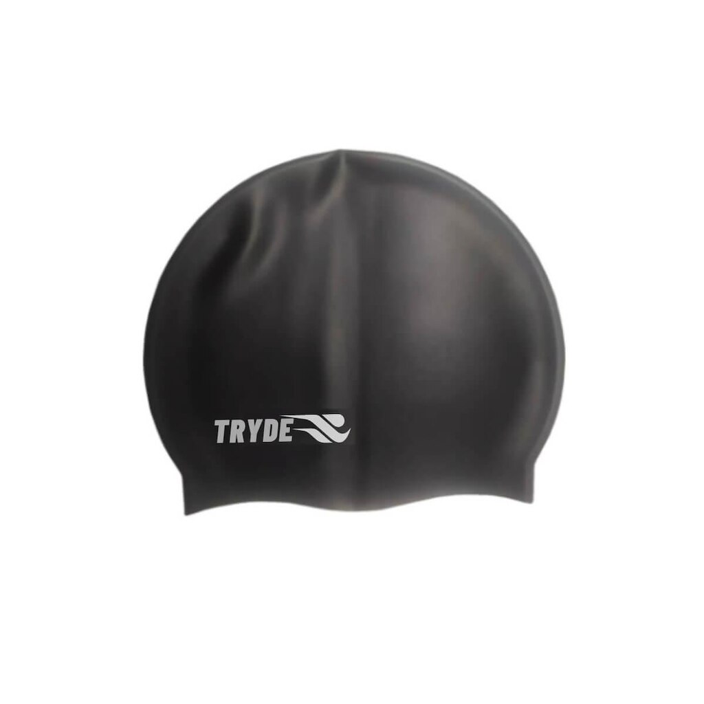 Touca de Natação Preta Grande em Silicone Tryde