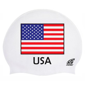 Touca de Silicone para Natação Bandeira Dos Estados Unidos