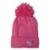 Touca Gorro Infantil Kids com Pompom e Forro GR62213 - Pink+Cinza