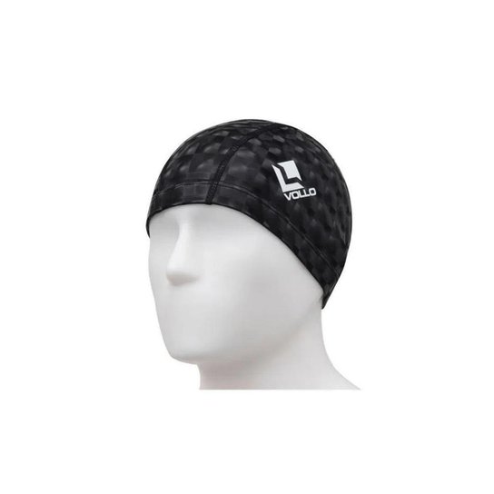 Touca Natação Hidroginástica Adulto Unisex PU Vollo - Preto Menor preço em Touca Natação Hidroginástica Adulto Unisex PU Vollo - Preto