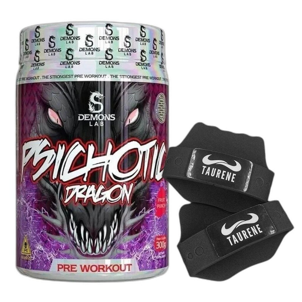 Treino Psichotic Dragon Fruit Punch 300g +Luva - Demons Lab