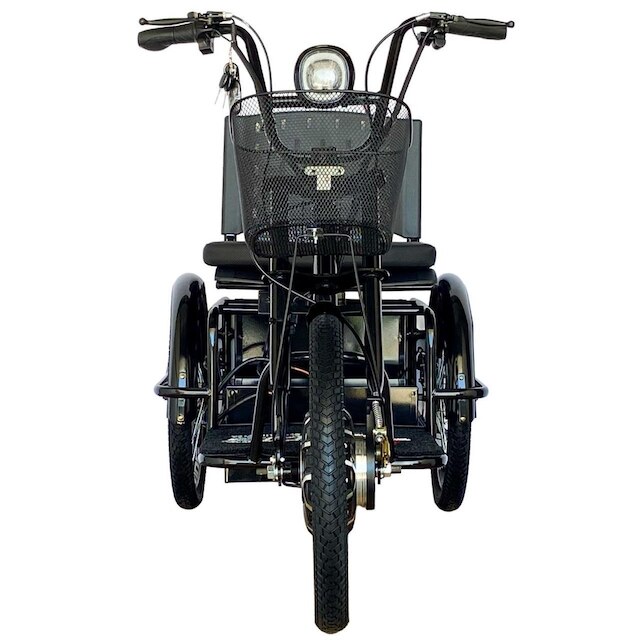 Triciclo 800W Assento com Almofada Freio a Disco Alarme Fox Preto