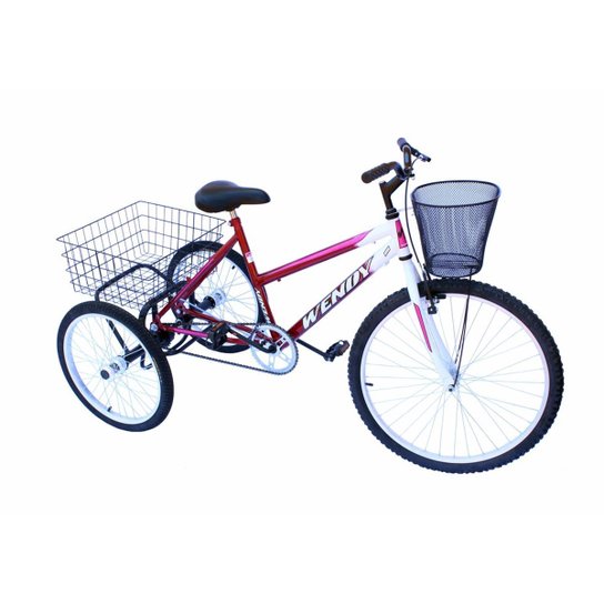 Triciclo Adulto Onix - Vermelho Menor preço em Triciclo Adulto Onix - Vermelho