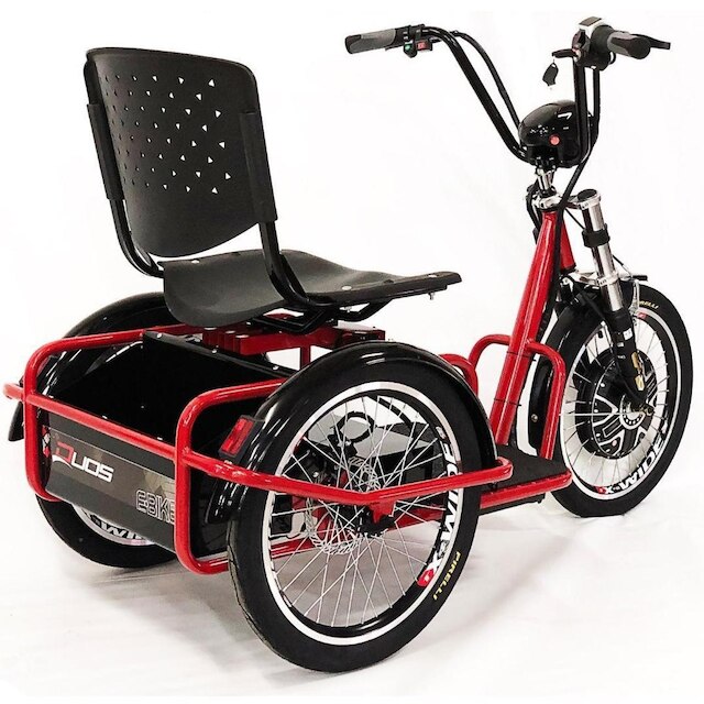 Triciclo Duos Elétrico 800W Freio a Disco Ré Farol e Alarme Fox