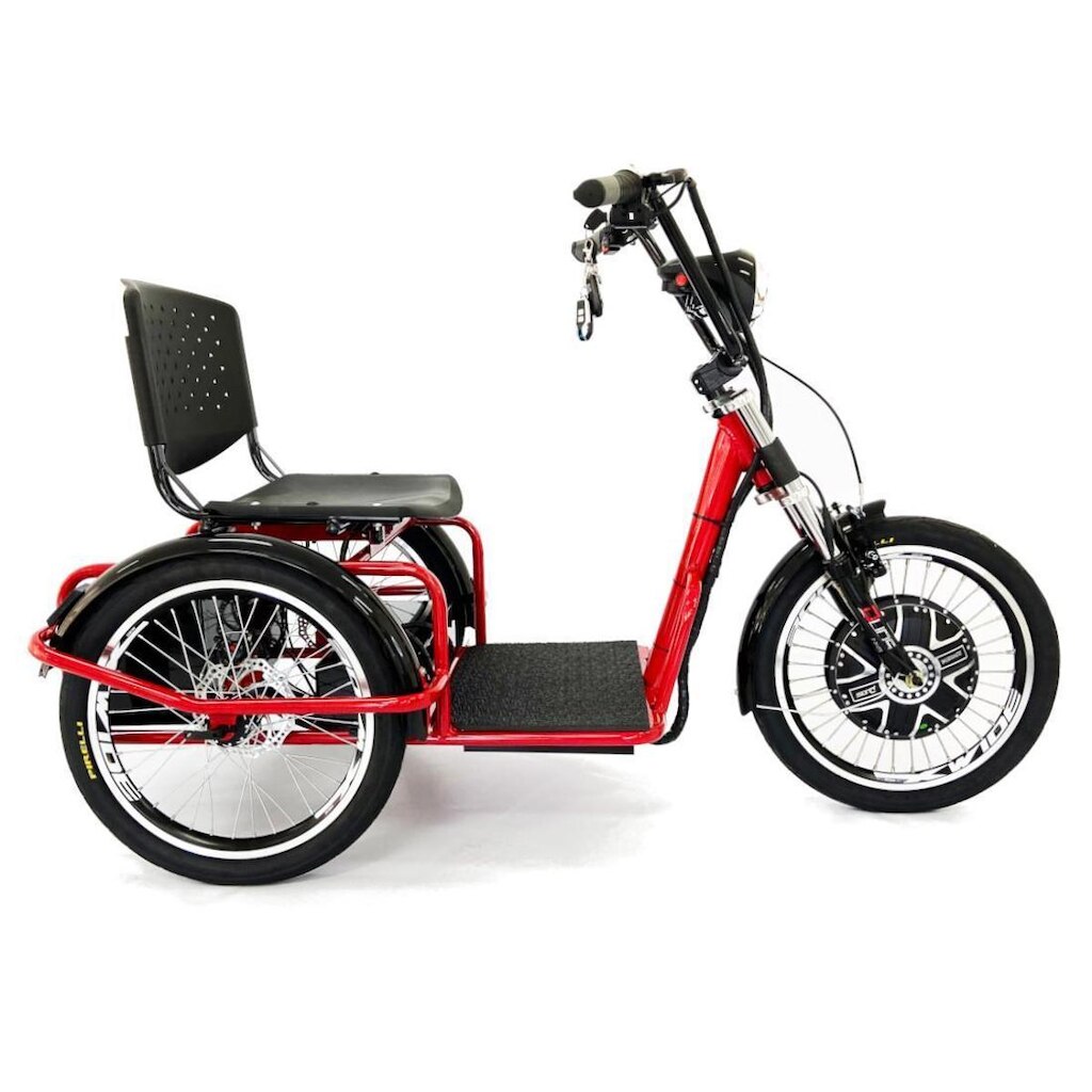 Triciclo Duos Elétrico 800W Lítio Ré Farol e Alarme Fox
