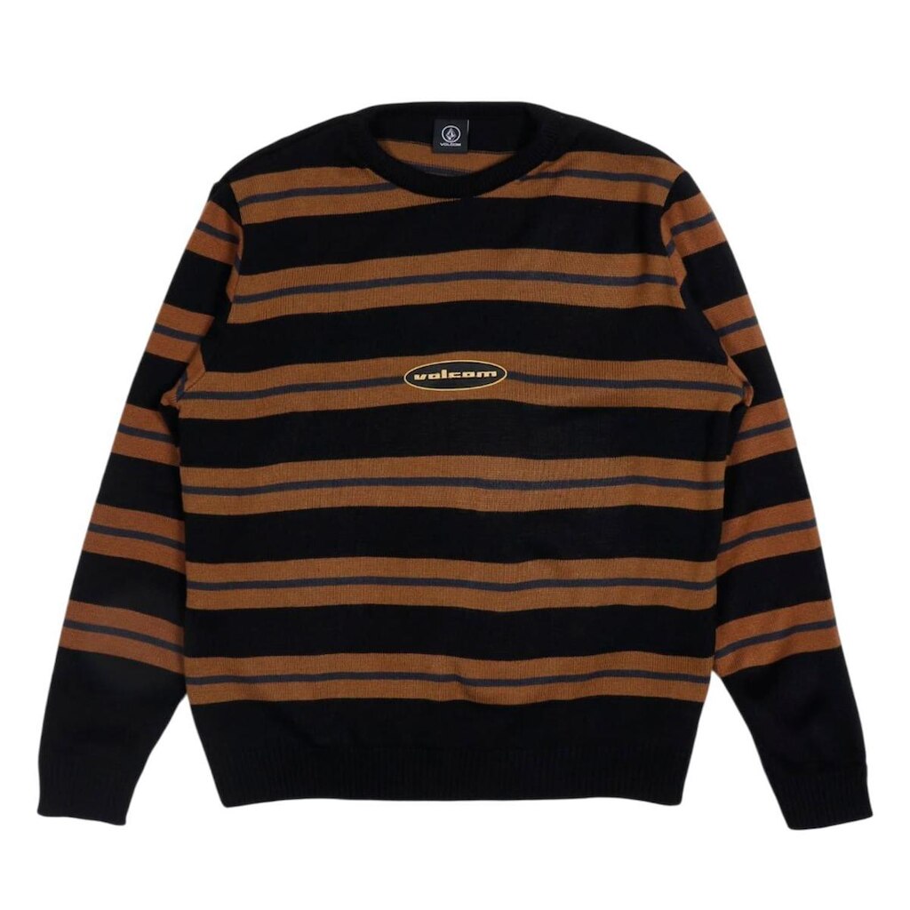 Tricot Volcom Stripestand Preto/Marrom