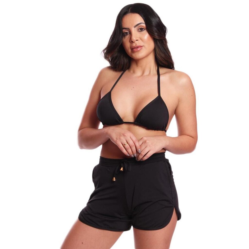 Triquini Conjunto Asa Delta + Short Verão Praia
