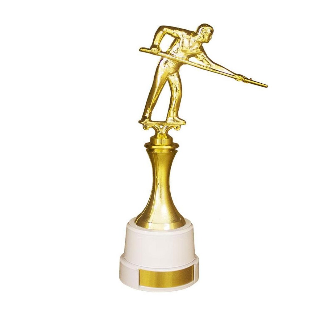 TROFÉU PIAZZA SNOOKER 432/4 - 30CM - DOURADO/BCO UN