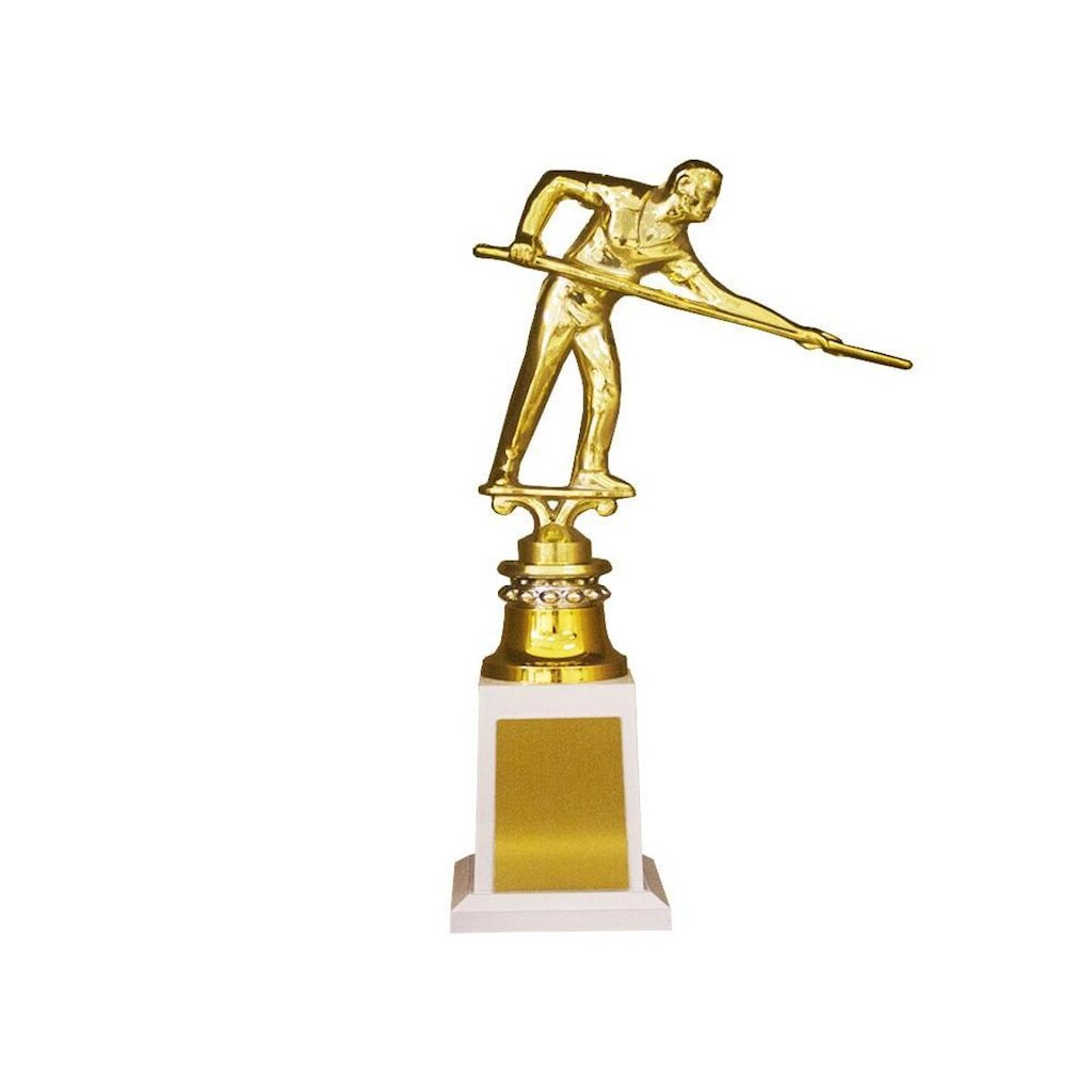 TROFÉU PIAZZA SNOOKER 436/4 - 25CM - DOURADO/BCO UN
