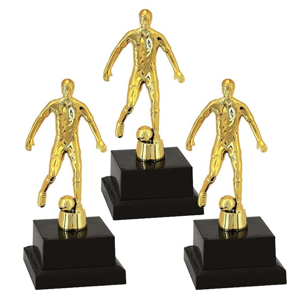 Troféu Vitória Vencedor Futebol 17cm Kit Com 3