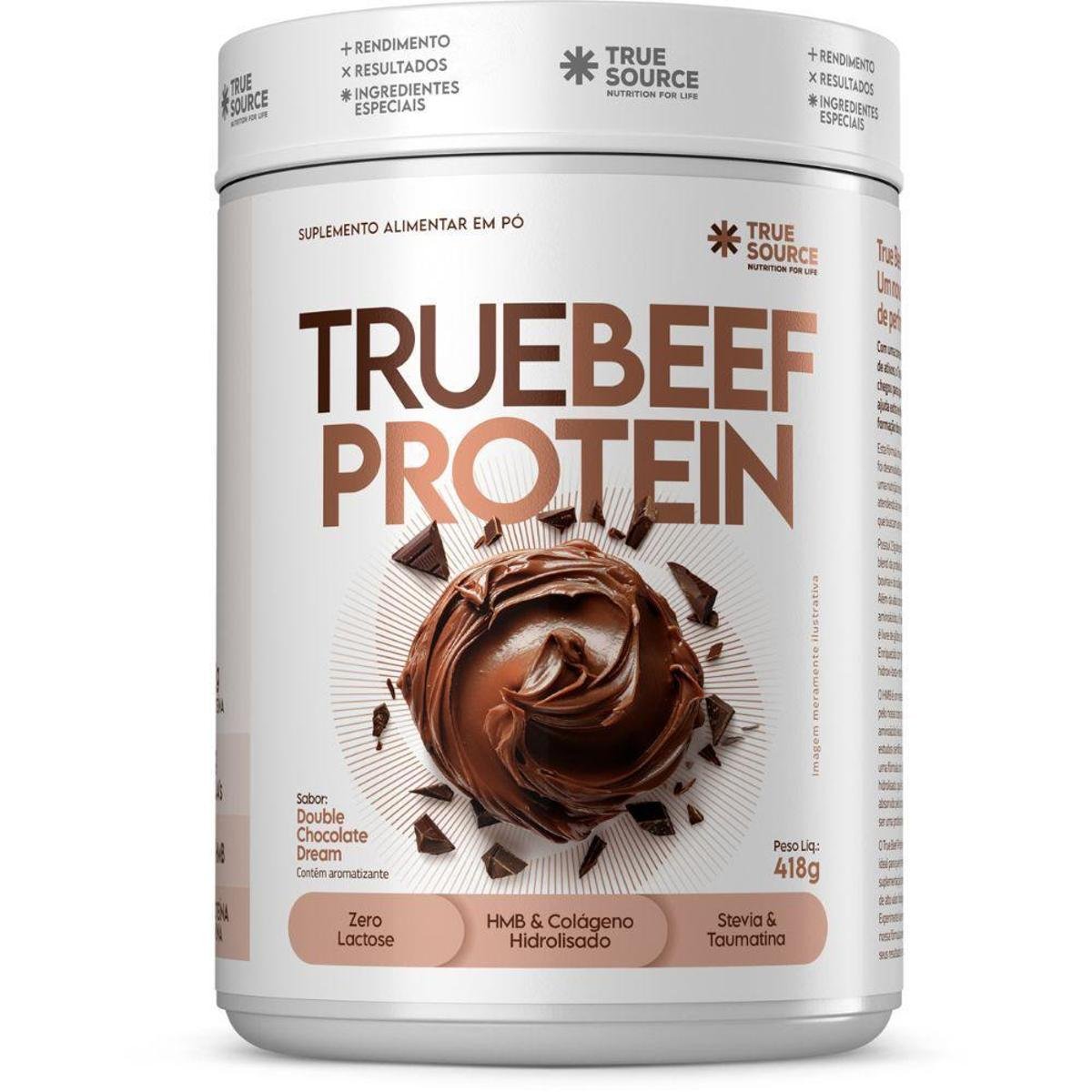 True Beef Protein Proteina Carne Chocolate 418g True Source Menor preço em True Beef Protein Proteina Carne Chocolate 418g True Source