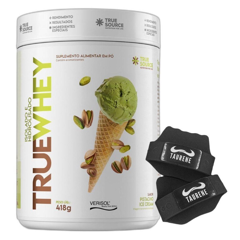 True Whey Isolado Pistache Ice Cream 418g Luva - True Source