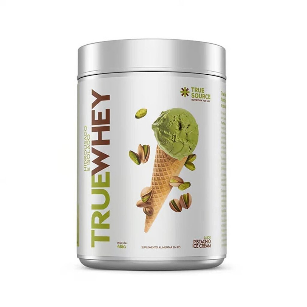 True Whey Protein Hidrolisado e Isolado - 418g Ice Cream Pistachio - True Source