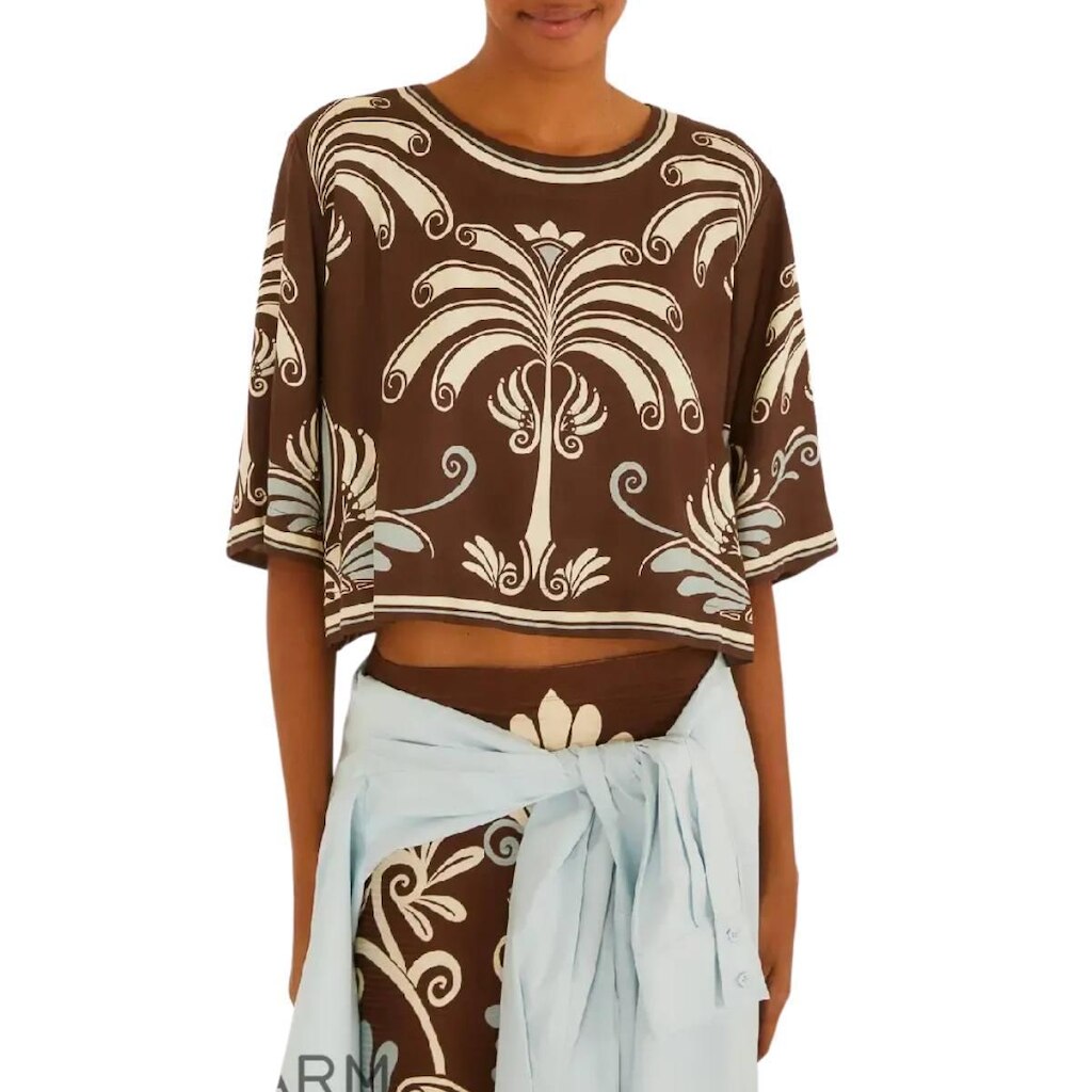 Tshirt Cropped Farm Rio Coletânea Tropical