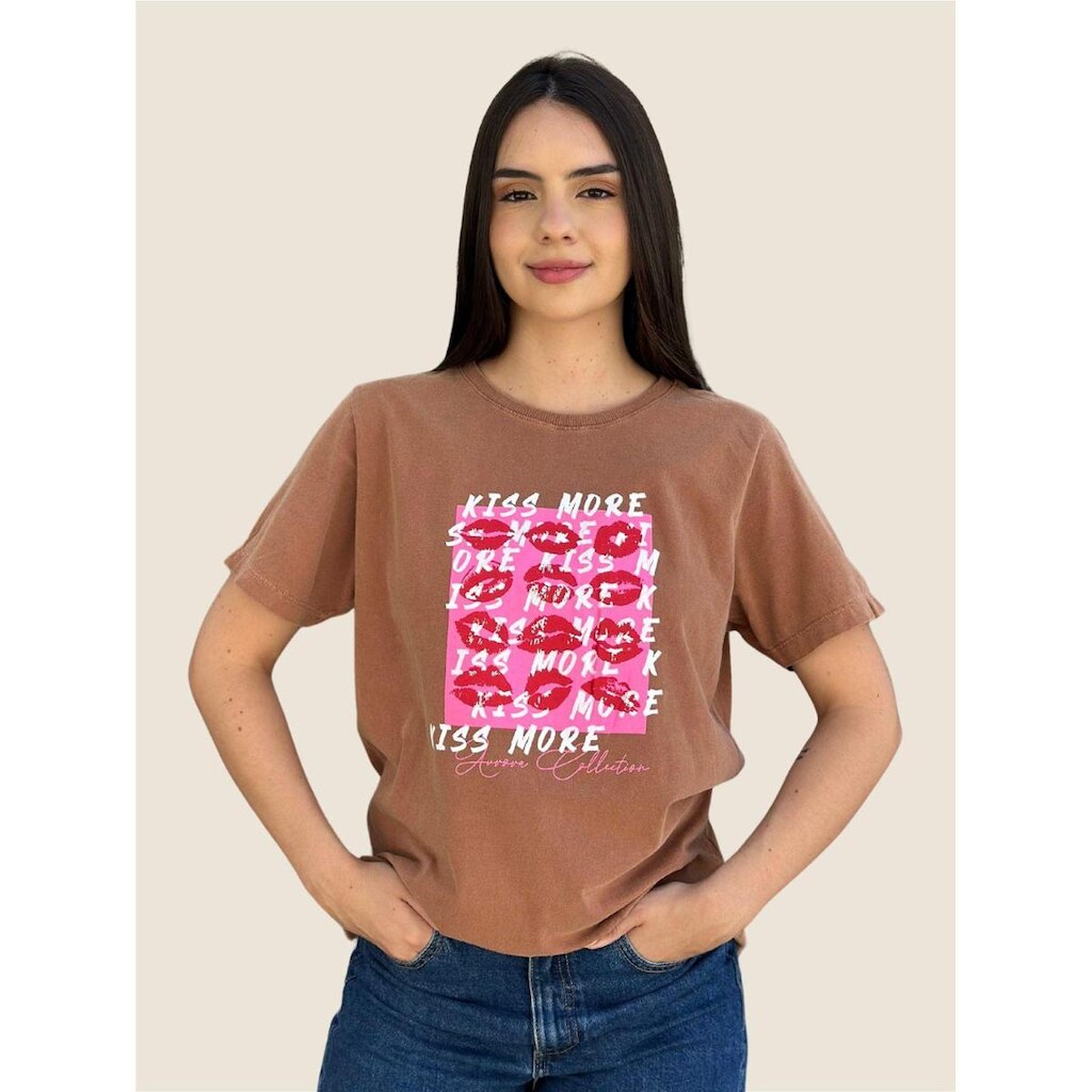 Tshirt Estonada Estampa Kiss More Usemais