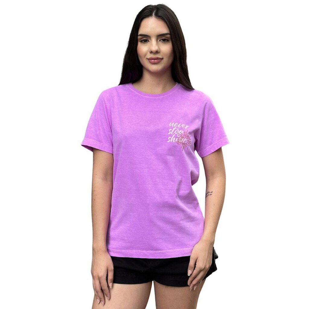 Tshirt Estonada Estampa Never Stop Shine Usemais