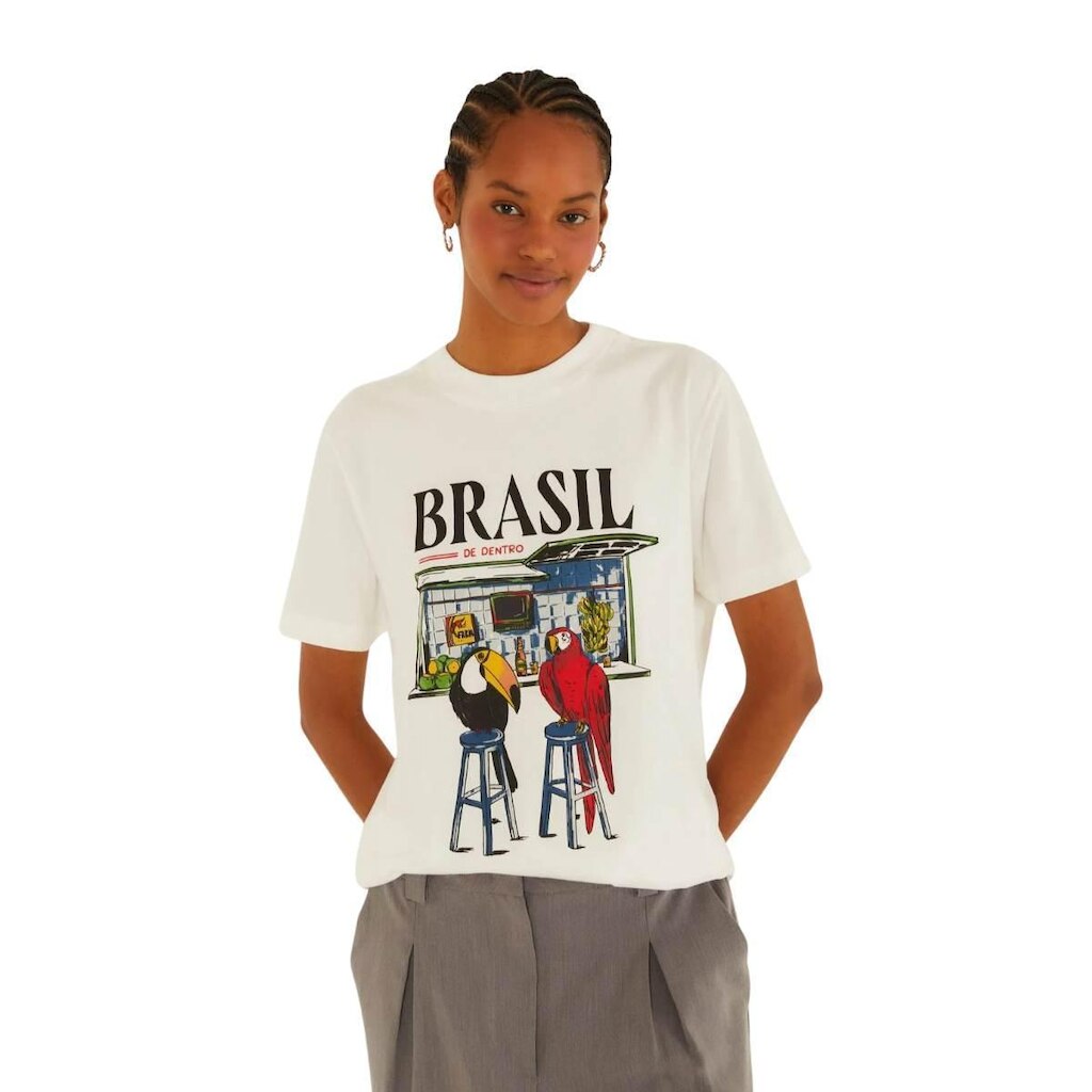 Tshirt Média Farm Rio Pássaros Brasil