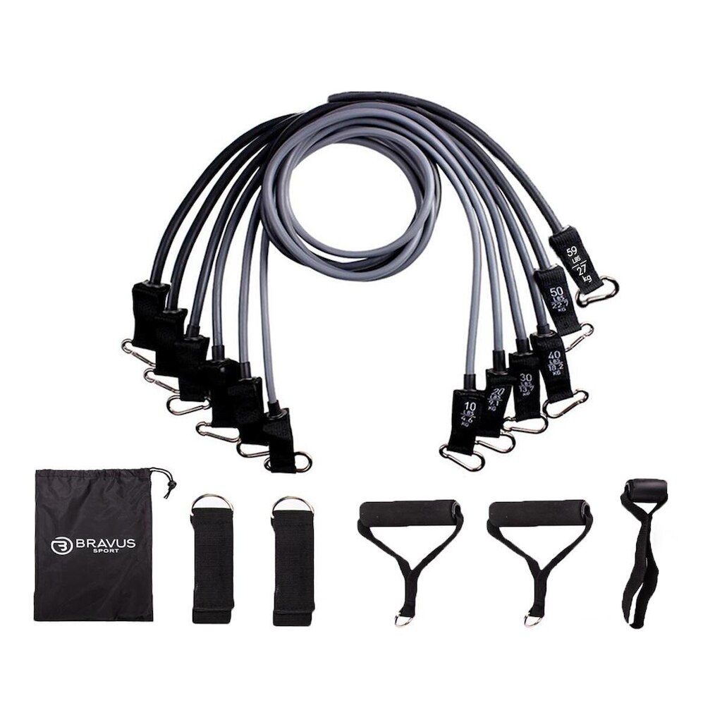 Tubing PRO Extreme 13 peças Elástico Extensor Carga 95kg