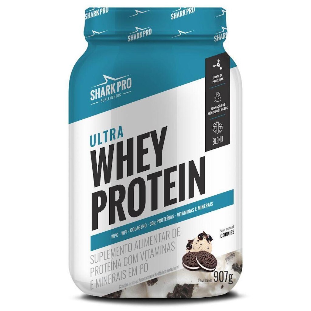 Ultra Whey Protein Cookies Pote 907g - Shark Pro