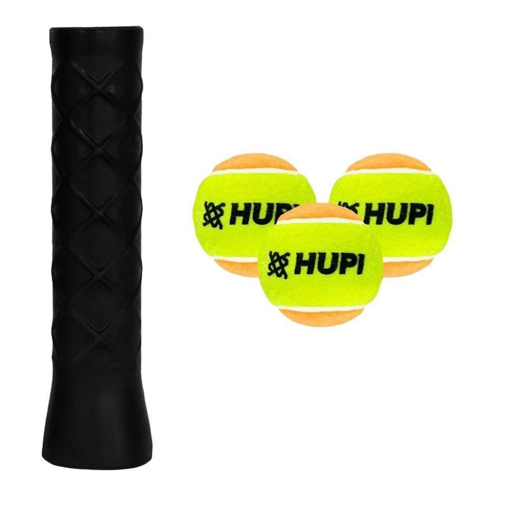 Undergrip Spider Preto + Pack 03 Bolas HUPI Pro Beach Tennis
