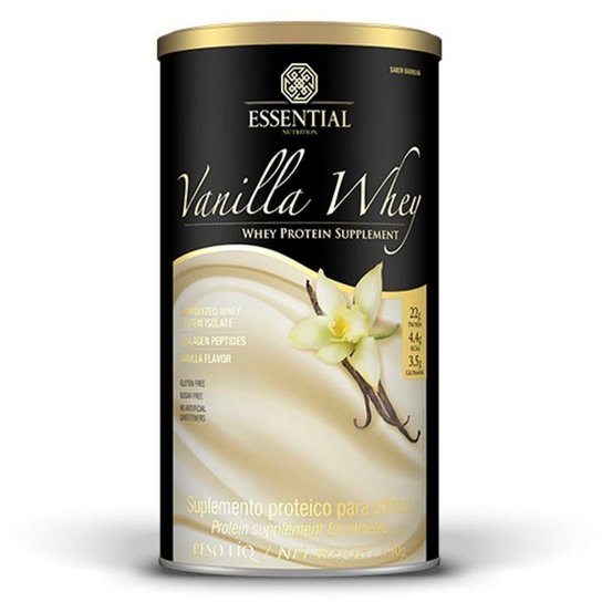 Vanilla Whey Protein Hidrolisado 450g - Essential Nutrition Menor preço em Vanilla Whey Protein Hidrolisado 450g - Essential Nutrition