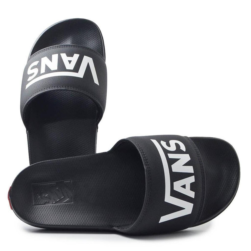 VANS Chinelo VANS costa Masculino Preto e Branco Slide BLACK 39/40