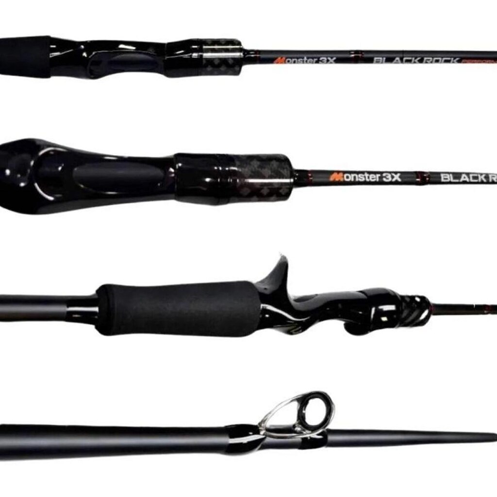 VARA CARRETILHA MONSTER 3X BLACK ROCK 6.3 - 1,91M - 8 -14LB