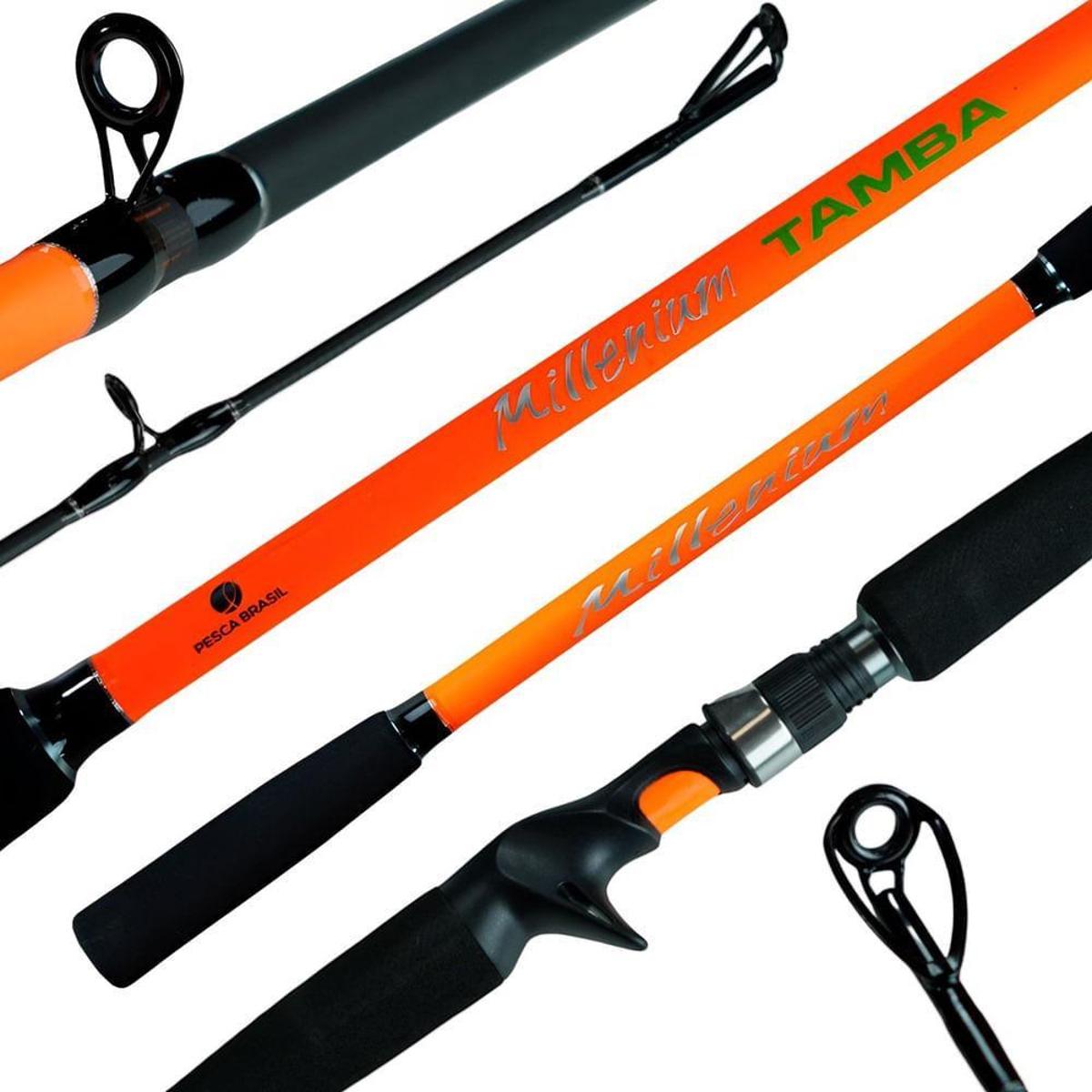 Vara de Carretilha Millenium Tamba Carbono 2,40m Pesca Esportiva ...