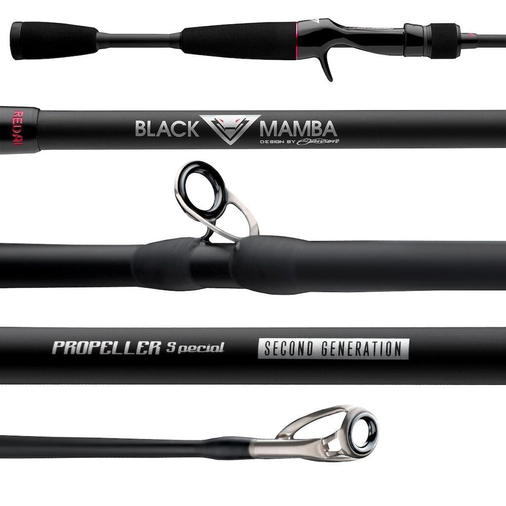 Vara para Carretilha Black Mamba Second Generation 58 1,76mts 6-12lbs 1 Parte - Redai