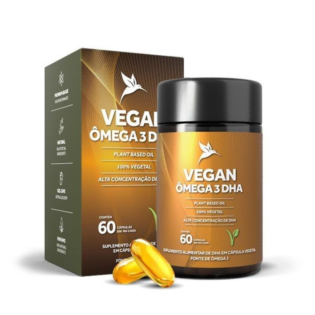 Vegan Ômega 3 DHA Puravida 60 Cápsulas
