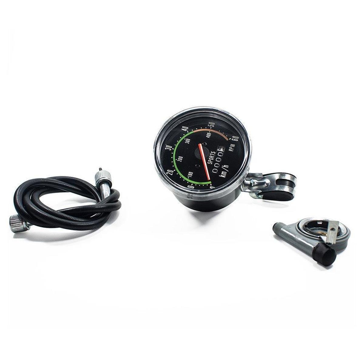 Velocímetro Analógico Jy093 Com Odometro Para Bicicleta E Ponteiro Preto Netshoes