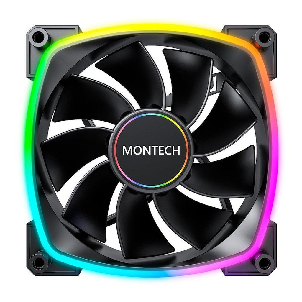 Ventoinha Montech RX140, 140mm, PWM, ARGB, Lâmina Reversa, - RX140 PWM