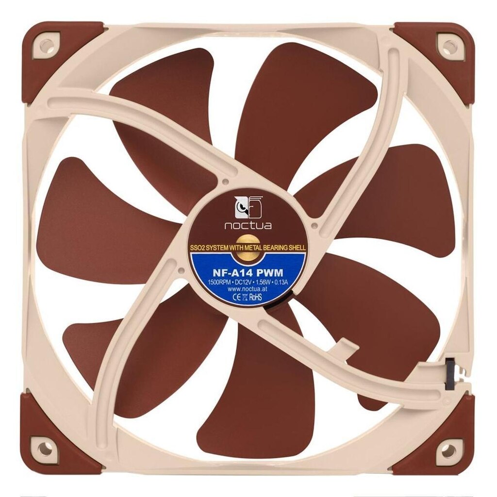 Ventoinha Noctua, 140mm, Marrom - NF-A14 PWM