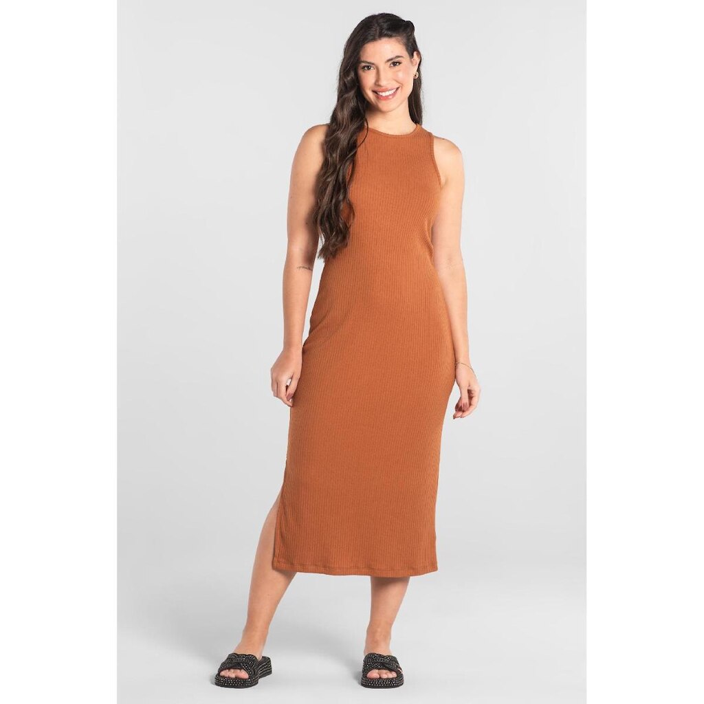 Vestido Adulto em Ribana Canelada Just Basic