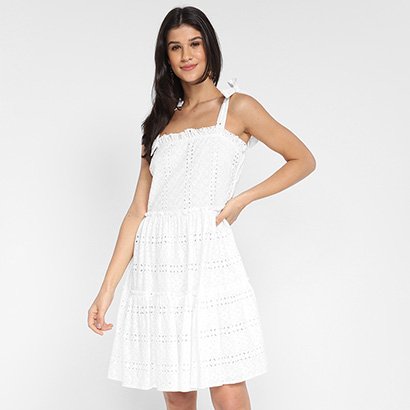 Vestido All Is Love Evasê Curto Bordado - Feminino