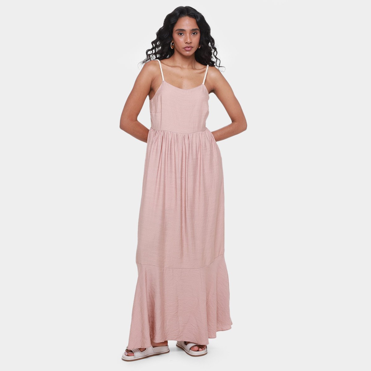 Vestido All Is Love Evasê Longo Liso Menor preço em Vestido All Is Love Evasê Longo Liso