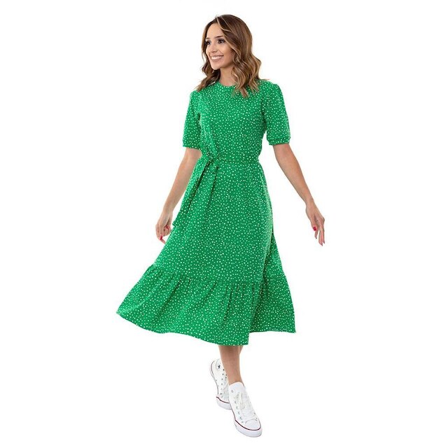 Vestido Aura Faixa Babado