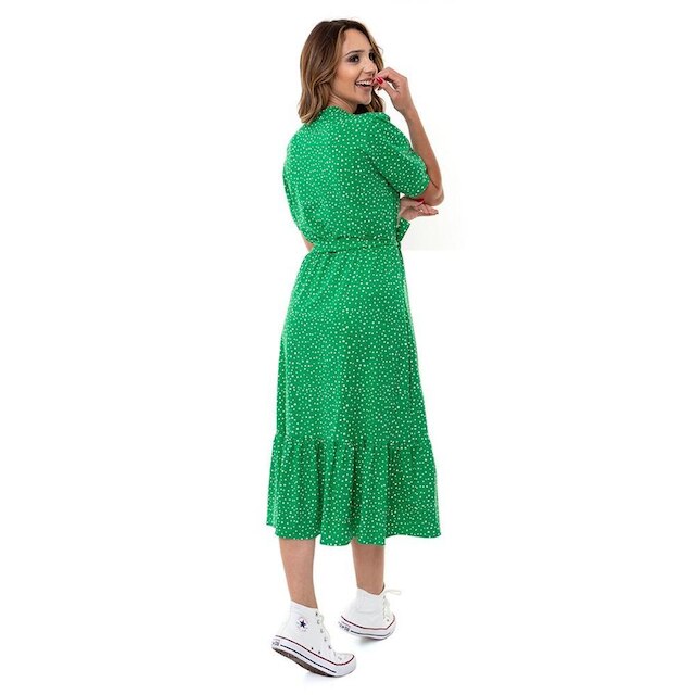 Vestido Aura Faixa Babado
