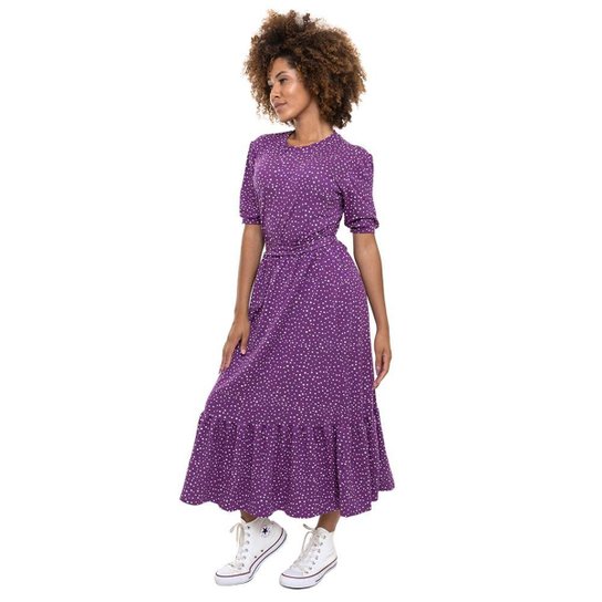 Vestido Aura Faixa Babado