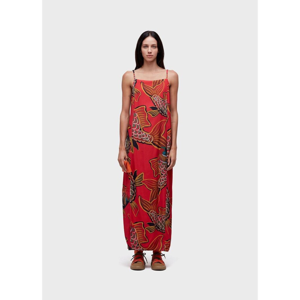 Vestido baloon peixe red OSKLEN