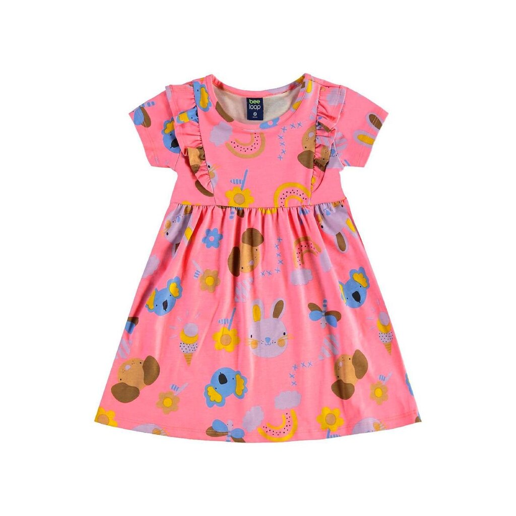 Vestido Bichinhos Infantil Bee Loop