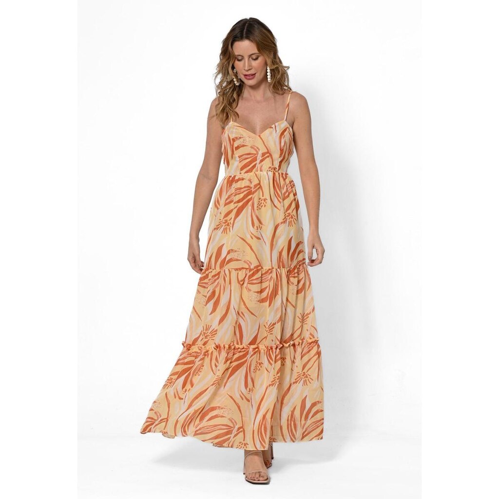 Vestido Bisô Marias Estampado Amarelo